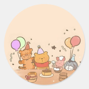 Winnie Puuh Geburtstag Runder Aufkleber