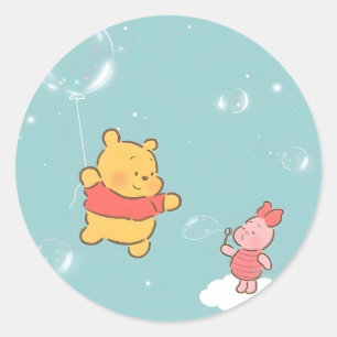 Winnie Puuh Seifenblasen Runder Aufkleber