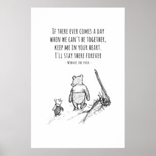 Winnie Puuh und Ferkel Zitat Druck Kinderzimmer Poster