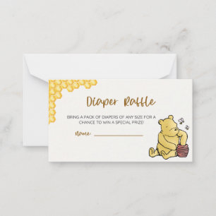 Winnie the Pooh Baby Shower Windschutzscheibe Mitteilungskarte