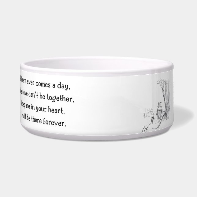Winnie-the-Pooh "Forever" Keramik Pet Bowl Napf (Vorderseite)