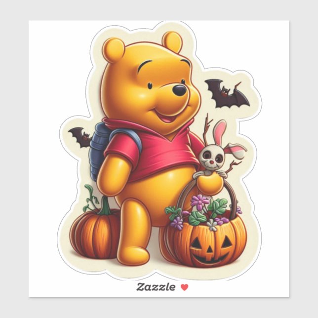 Winnie the Pooh halloween Aufkleber (Blatt)