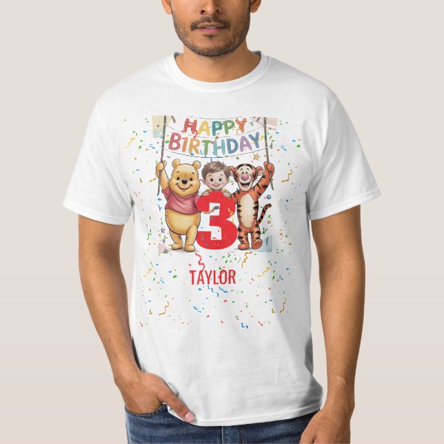 Winnie the Pooh | Happy Birthday T-Shirt (Vorderseite)