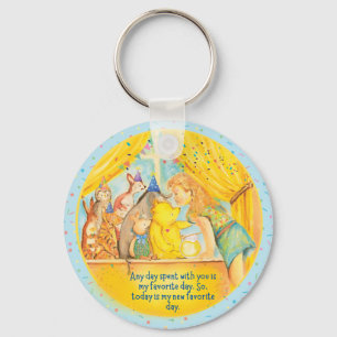 Winnie The Pooh Keychain - Mädchen mit Schlüsselri Schlüsselanhänger