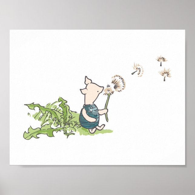 Winnie The Pooh - Piglet with Dandelie Poster (Vorne)