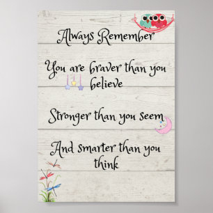 Winnie the Pooh Zitat Poster