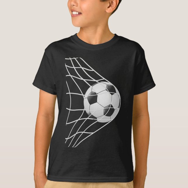 Winning Goal Soccer Byll Inside Net, Cool Soccer P T-Shirt (Vorderseite)