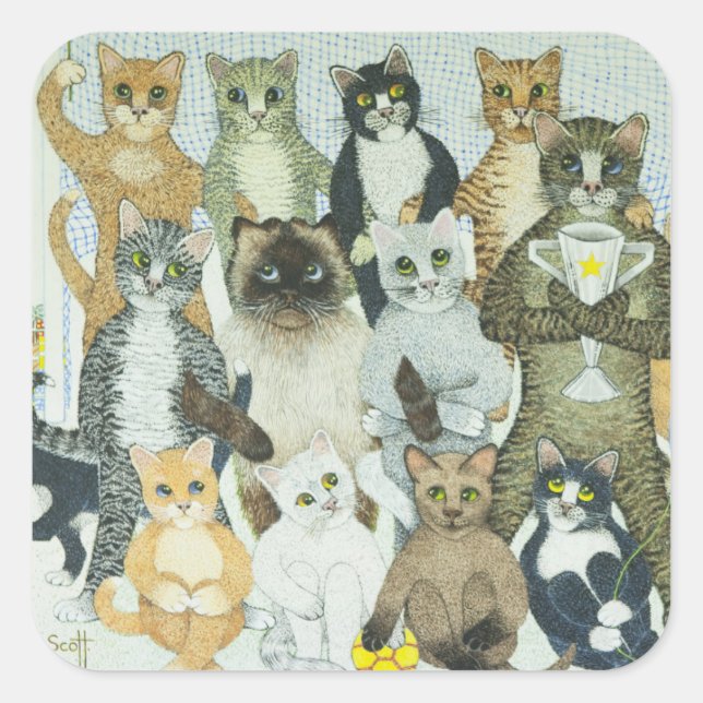 Winning Quadratischer Aufkleber (Vorderseite)