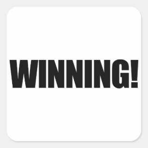 WINNING-Sticker Quadratischer Aufkleber
