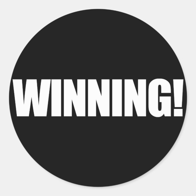 WINNING-Sticker Runder Aufkleber (Vorderseite)