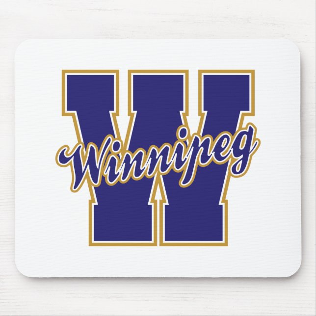 Winnipeg-Buchstabe Mousepad (Vorne)