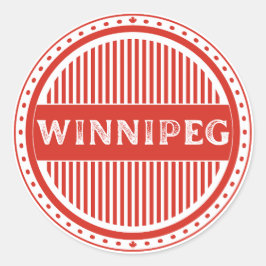 Winnipeg City Pride Emblem – Kanadische Identität Runder Aufkleber