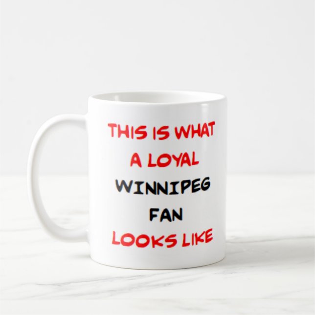 Winnipeg-Fan, treu Kaffeetasse (Links)