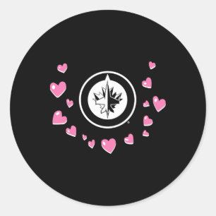 Winnipeg Jets Valentine Liebe Nhl Offiziell Lizenz Runder Aufkleber