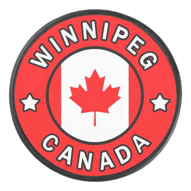 Winnipeg Kanada Eishockey Puck (Vorderseite)