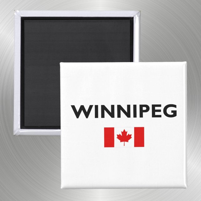 Winnipeg Kanada kanadische Flagge Licht Farbe Magnet (Von Creator hochgeladen)