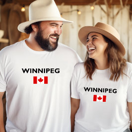 Winnipeg Kanada kanadische Flagge Licht Farbe T-Shirt