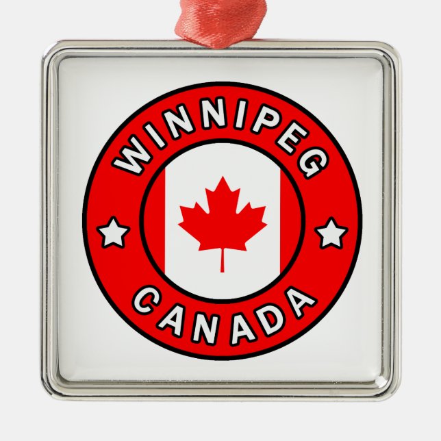 Winnipeg Kanada Ornament Aus Metall (Vorne)