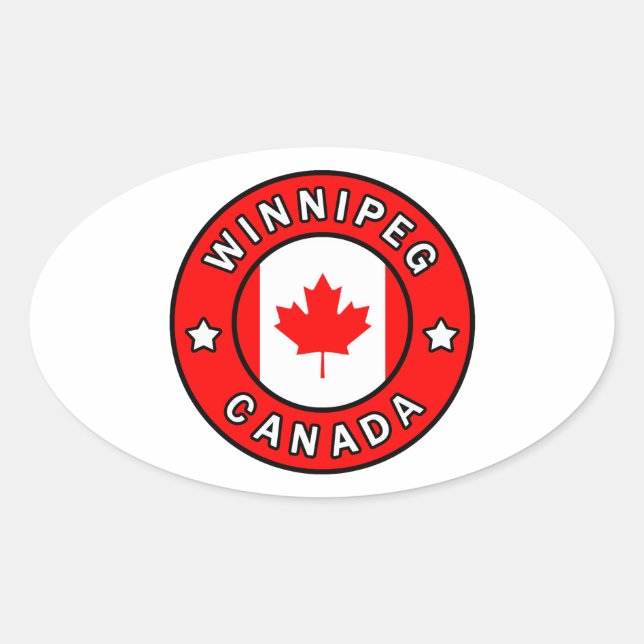 Winnipeg Kanada Ovaler Aufkleber (Vorderseite)