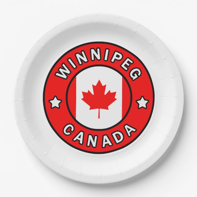 Winnipeg Kanada Pappteller (Vorderseite)