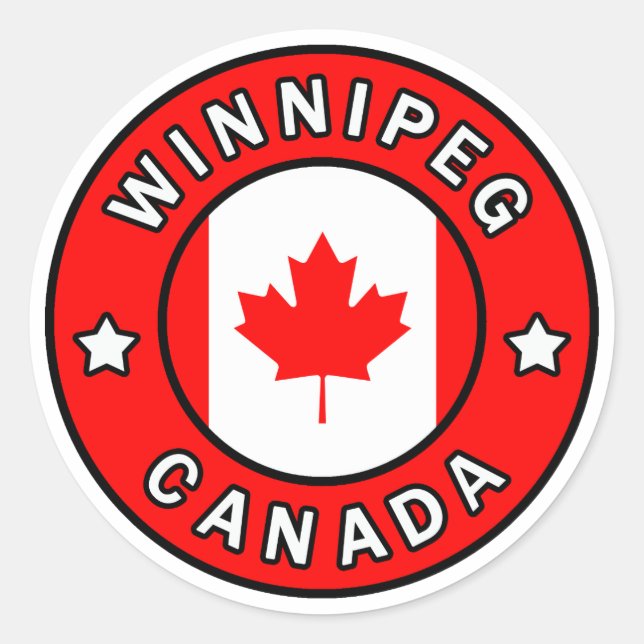 Winnipeg Kanada Runder Aufkleber (Vorderseite)