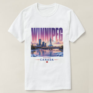 Winnipeg Kanada Skyline Ufer Reiseandenken T-Shirt
