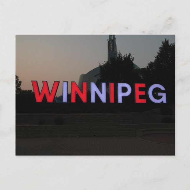 Winnipeg, Kanadisches Zeichen Postkarte (Vorderseite)