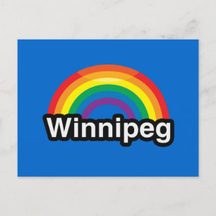 WINNIPEG LGBT PRIDE RAINBOW POSTKARTE