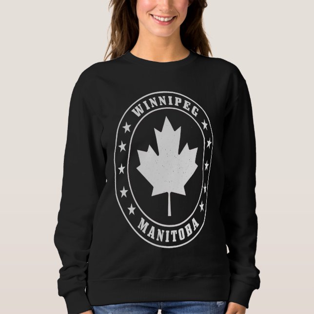 Winnipeg Manitoba Canada Vintage Pride Canadian Fl Sweatshirt (Vorderseite)