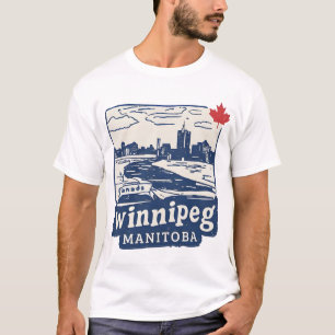 Winnipeg Manitoba Kanada Blaue Minimalistische Sky T-Shirt