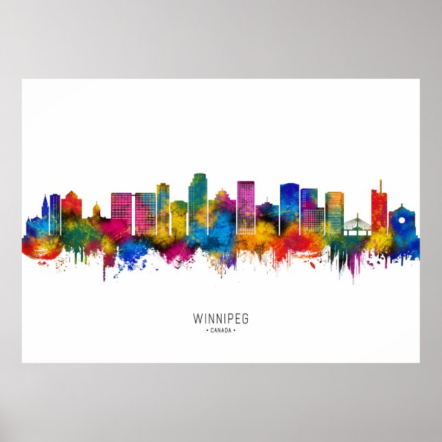 Winnipeg Manitoba Skyline Poster (Vorne)