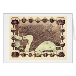 Winnipeg, MB, panoramische Karte Kanadas - 1884