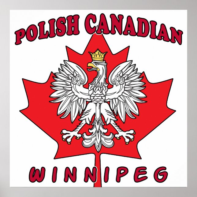 Winnipeg Polnisch Kanadisches Leaf Poster (Vorne)