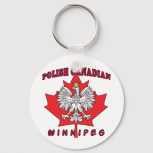 Winnipeg Polnisch Kanadisches Leaf Schlüsselanhänger