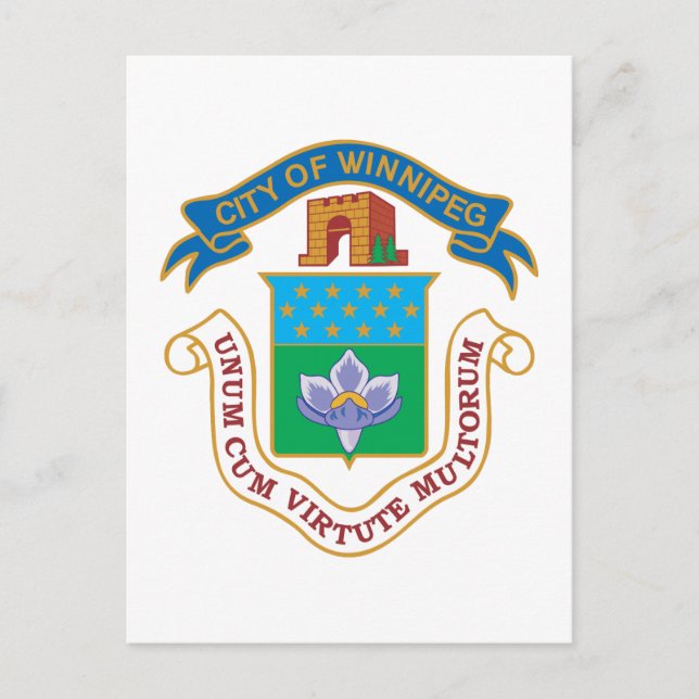 Winnipeg-Wappen Postkarte (Vorderseite)
