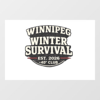 Winnipeg Winter Survival Club Fensteraufkleber – 4