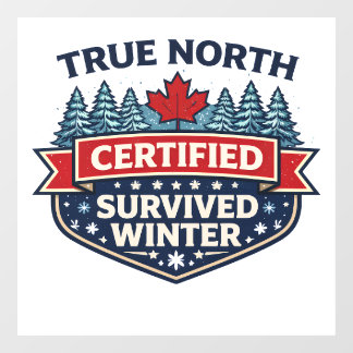 Winnipeg Winter Survival Club Window Cling – 40° Fensteraufkleber