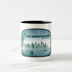 Winnipesaukee New Hampshire Deer Zweifarbige Tasse