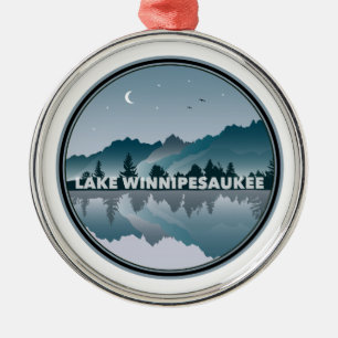 Winnipesaukee New Hampshire Reflektion Ornament Aus Metall