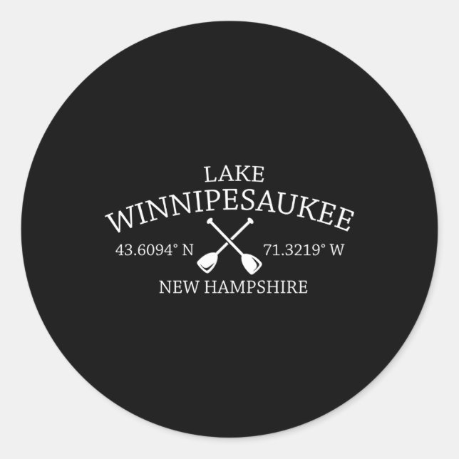 Winnipesaukee Runder Aufkleber (Vorderseite)
