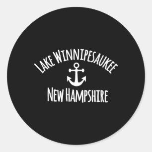 Winnipesaukee-See Segelboot Schifffahrt Nautical Runder Aufkleber