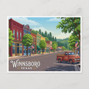 Winnsboro Texas Postkarte