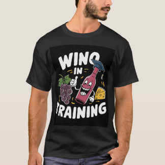Wino bei der Schulung von Cartoon-Design T-Shirt