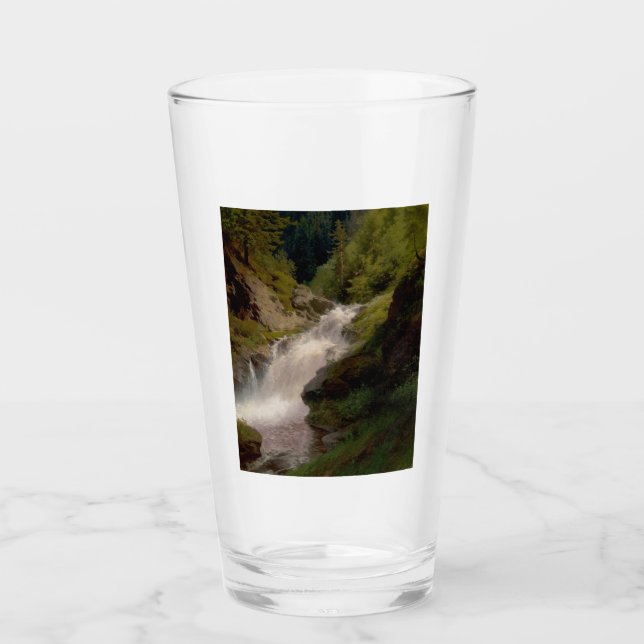 Winona Falls (US-Landschaft) (von Hermann Herzog) Glas (Vorderseite)