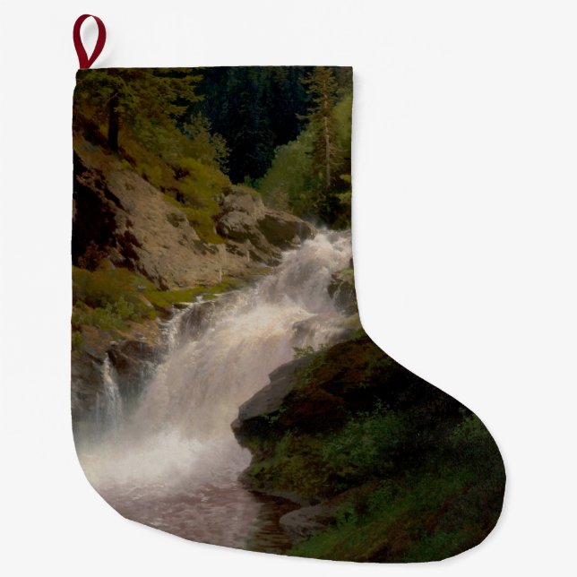 Winona Falls (US-Landschaft) (von Hermann Herzog) Großer Weihnachtsstrumpf (Vorderseite)