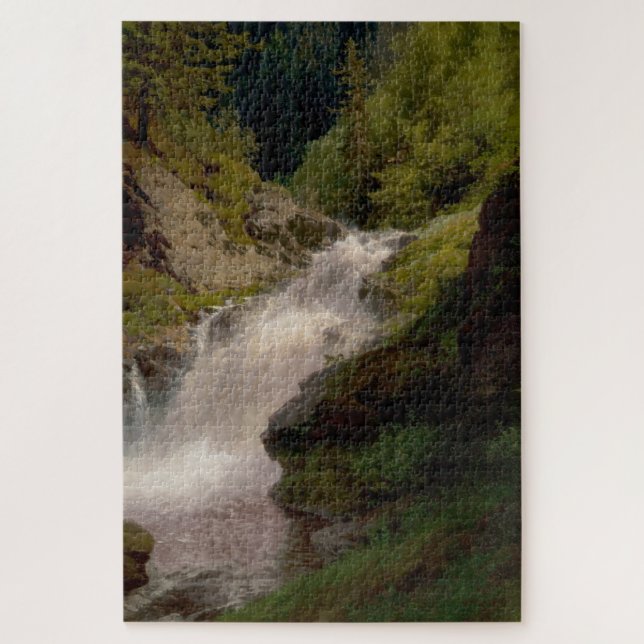 Winona Falls (US-Landschaft) (von Hermann Herzog) Puzzle (Vertikal)