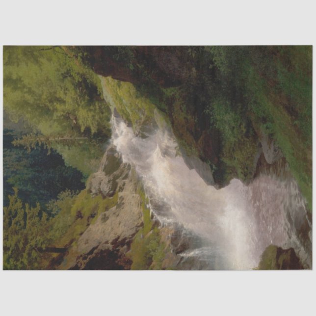 Winona Falls (US-Landschaft) (von Hermann Herzog) Seidenpapier (Vorderseite)