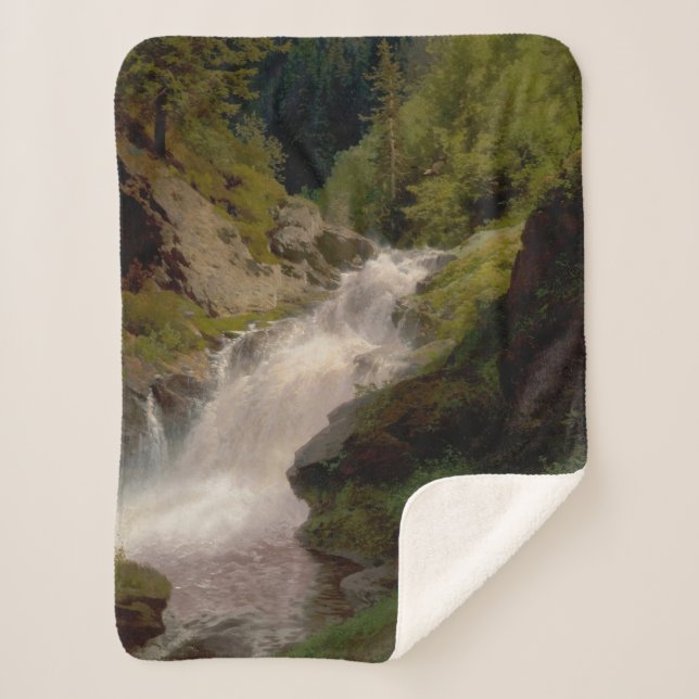 Winona Falls (US-Landschaft) (von Hermann Herzog) Sherpadecke (Vorderseite)