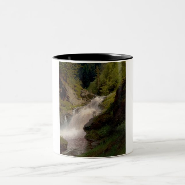 Winona Falls (US-Landschaft) (von Hermann Herzog) Zweifarbige Tasse (Mittel)