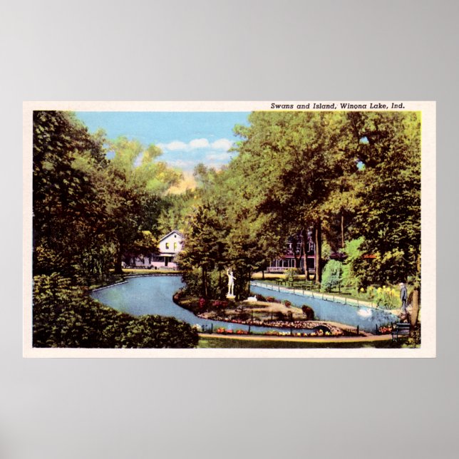 Winona Lake Indiana um 1930 Poster (Vorne)